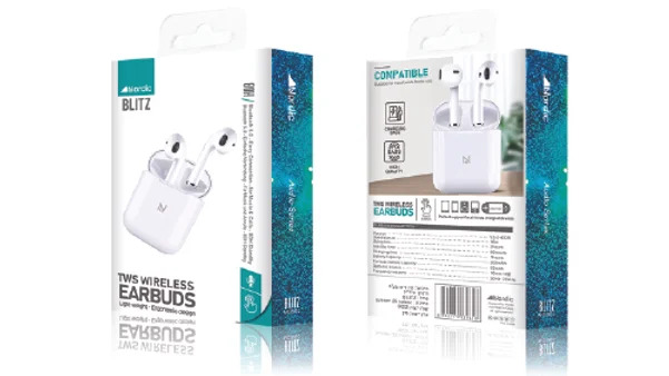 אוזניות בלוטוס' AirPods BLITZ TWS בצבע לבן