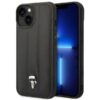 כיסוי אחורי מעוצב Karl Lagerfeld קרל לגרפלד ל-Iphone 14 Plus בצבע שחור מרופד עם תפרים