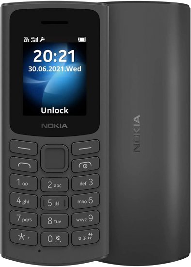 טלפון סלולרי NOKIA 105 4G  - צבע שחור