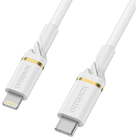 כבל טעינה וסנכרון אוטרבוקס OtterBox USB C-Lightning באורך 1 מטר בצבע לבן