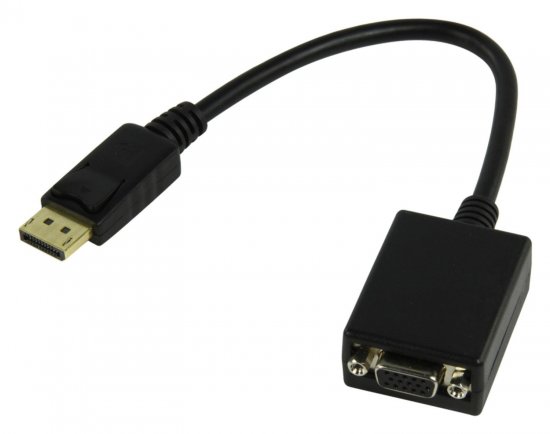 מתאם מחיבור Display Port זכר לחיבור VGA נקבה באורך 0.2 מטרים Gold Touch