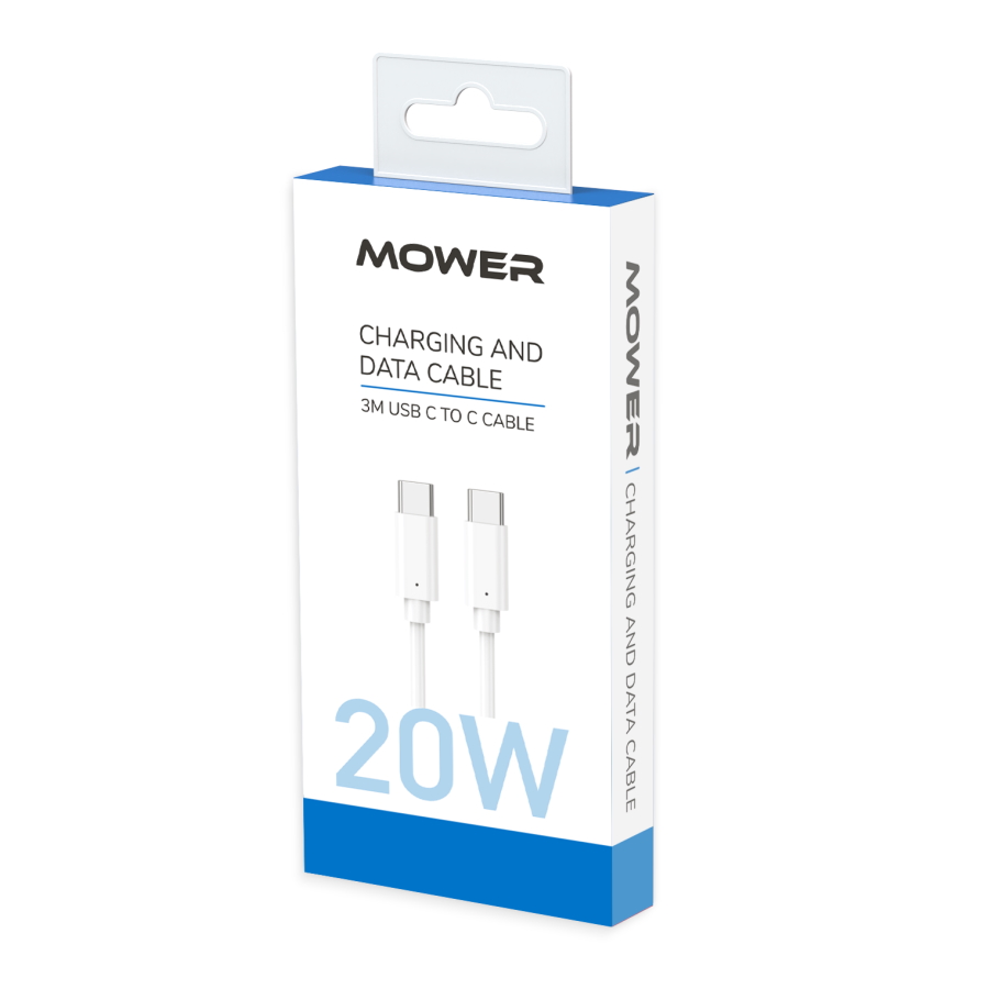 ככבל טעינה וסנכרון USB-C ל-USB-C באורך 3 מטר Mower