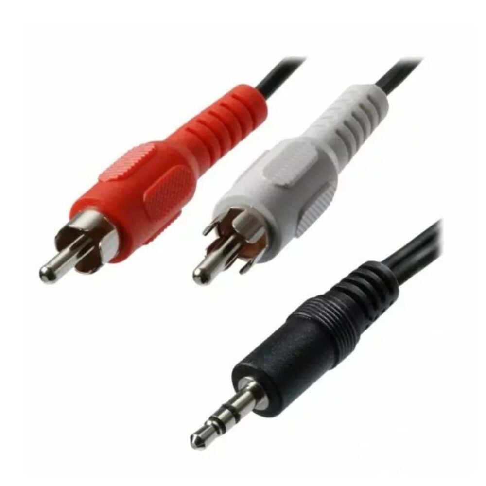 כבל AUX ל-2x RCA באורך 10 מטר Gold Touch