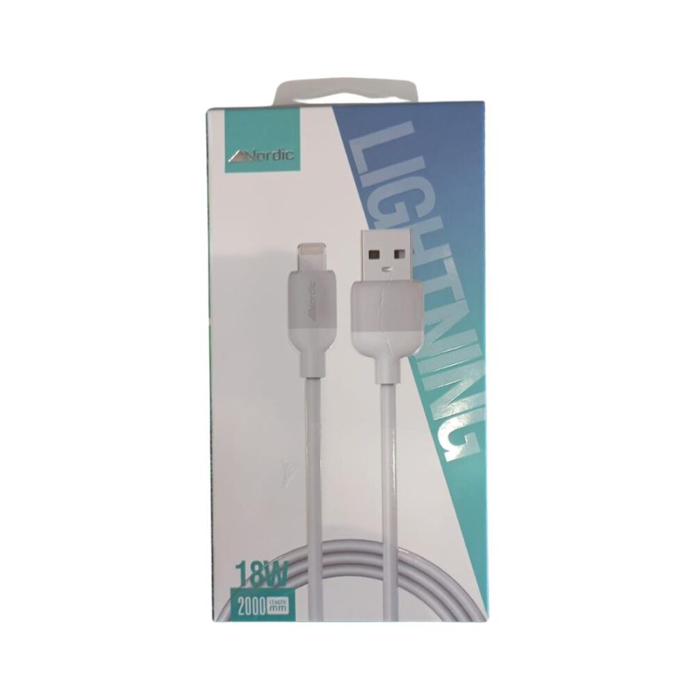 כבל USB-A to Lightning באורך 2 מטר NORDIC
