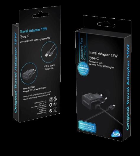 מטען מקורי שחור 15W Samsung Type-C