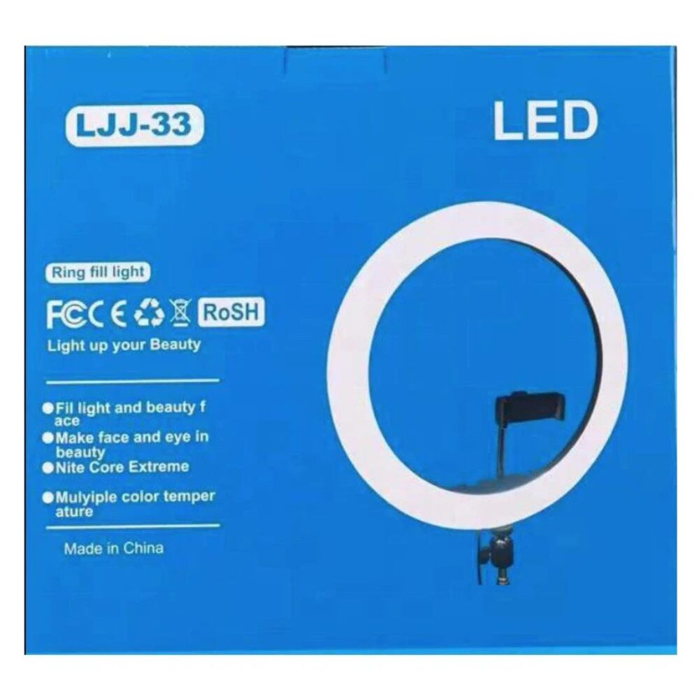 רינג LJJ קוטר 33 ס"מ כולל חצובה (Ring light)